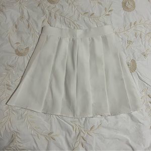 Shein White Pleated Mini Skirt, Teen 10-11Y